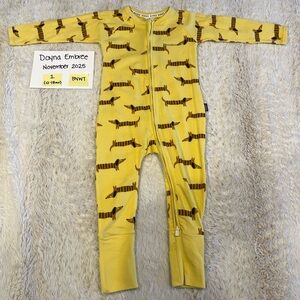 Bonds wondersuit Yellow Dachshund Print Kids zippy trail